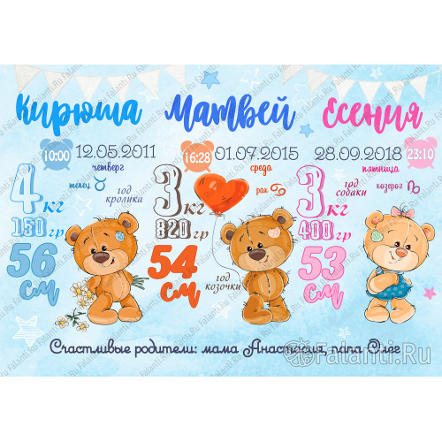 Метрика ребенка Плакат №16