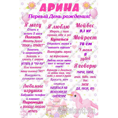 Метрика ребенка Плакат №22