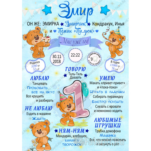 Метрика ребенка Плакат №30