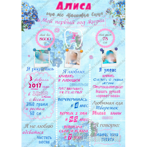 Метрика ребенка Плакат №45